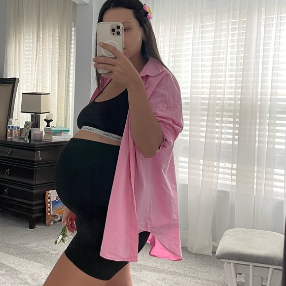 Zara oversize cotton pink shirt - Picture 3 of 6